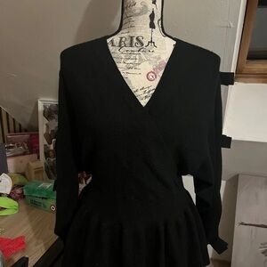 Elegant Black Wrap Dress